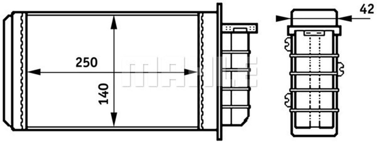 MAHLE PC Interior heat exchanger AH148000S