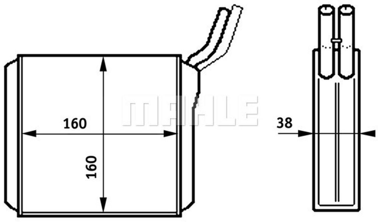 MAHLE PC Interior heat exchanger AH153000S