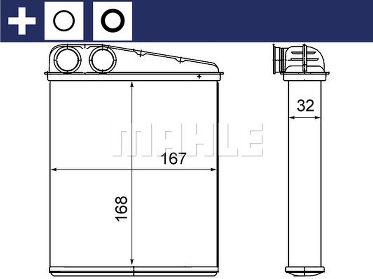 MAHLE PC Interior heat exchanger AH16000S