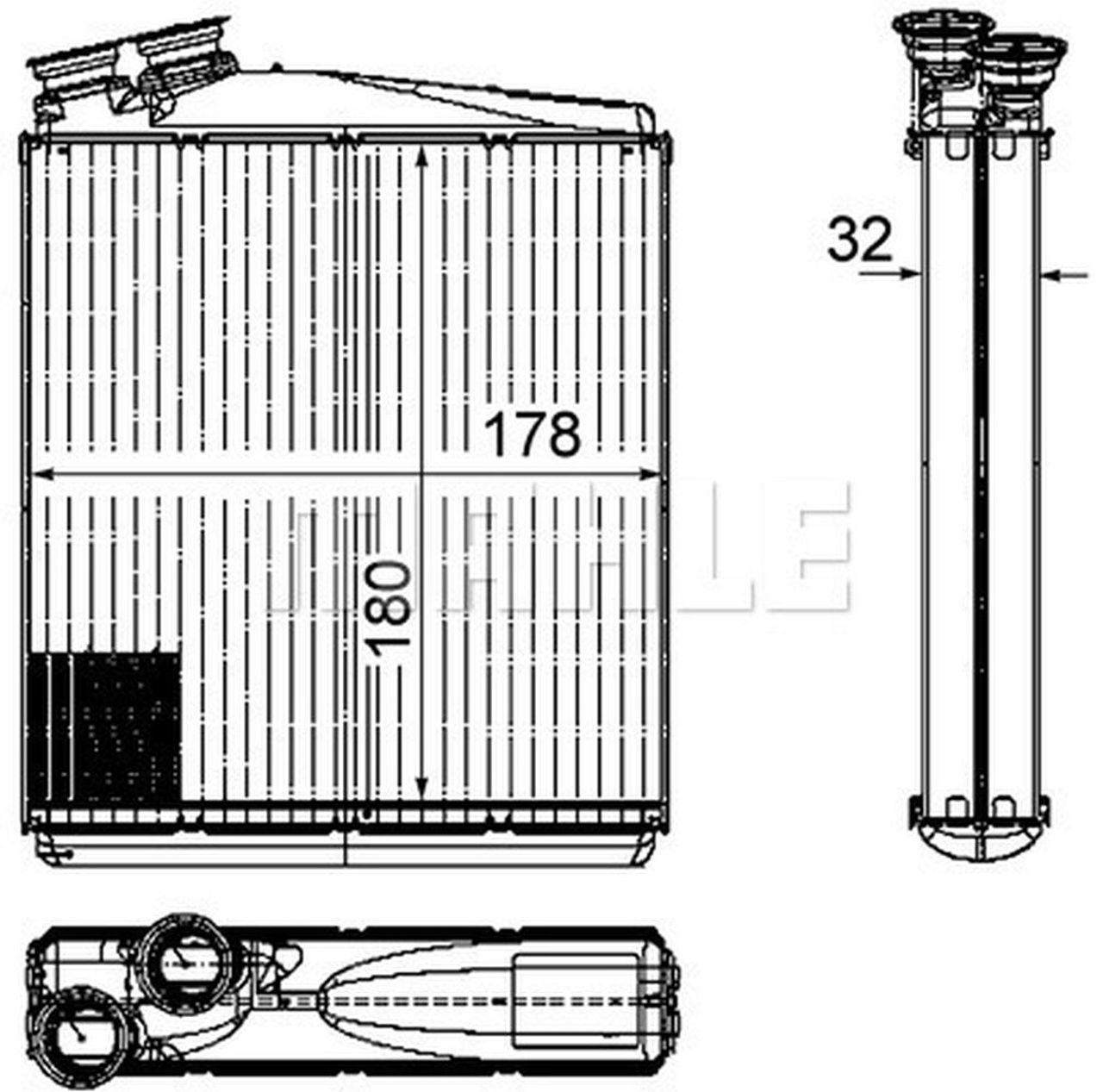 MAHLE PC Interior heat exchanger AH192000P
