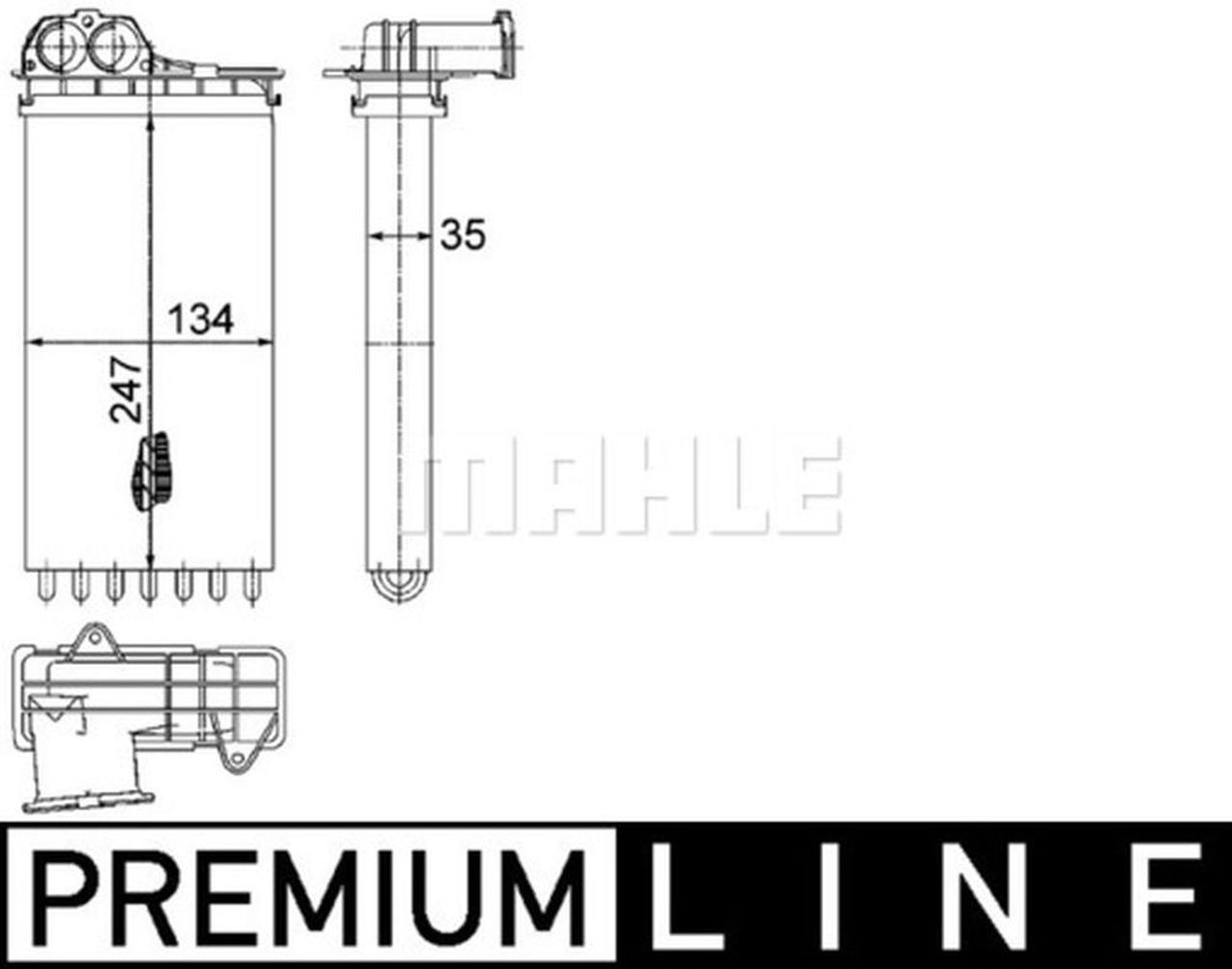 MAHLE PC Interior heat exchanger AH194000P