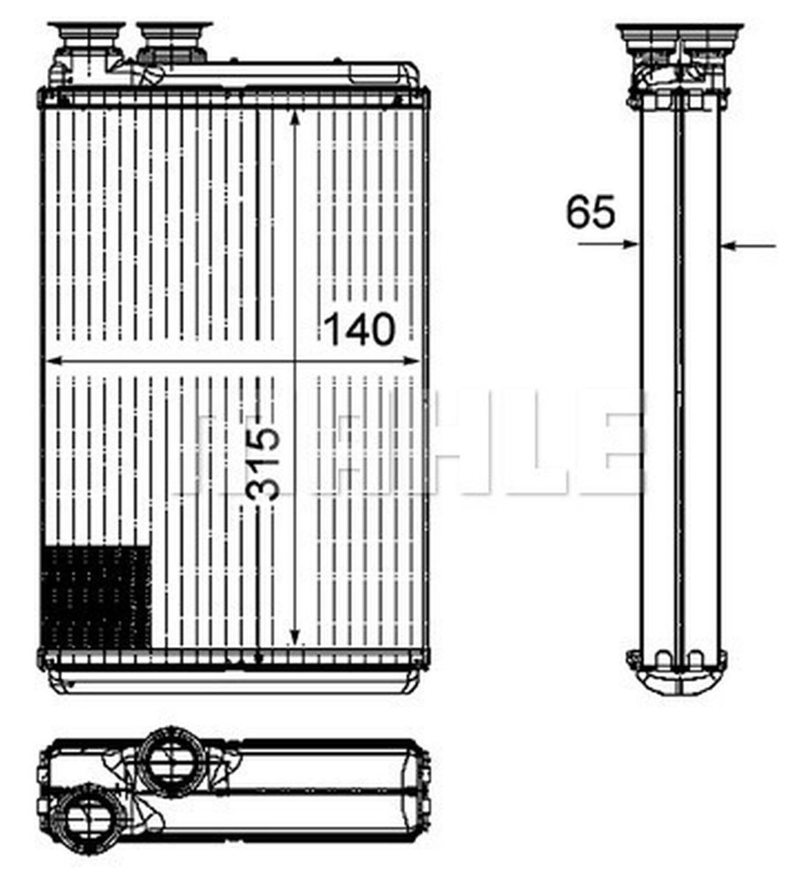 MAHLE PC Interior heat exchanger AH195000P