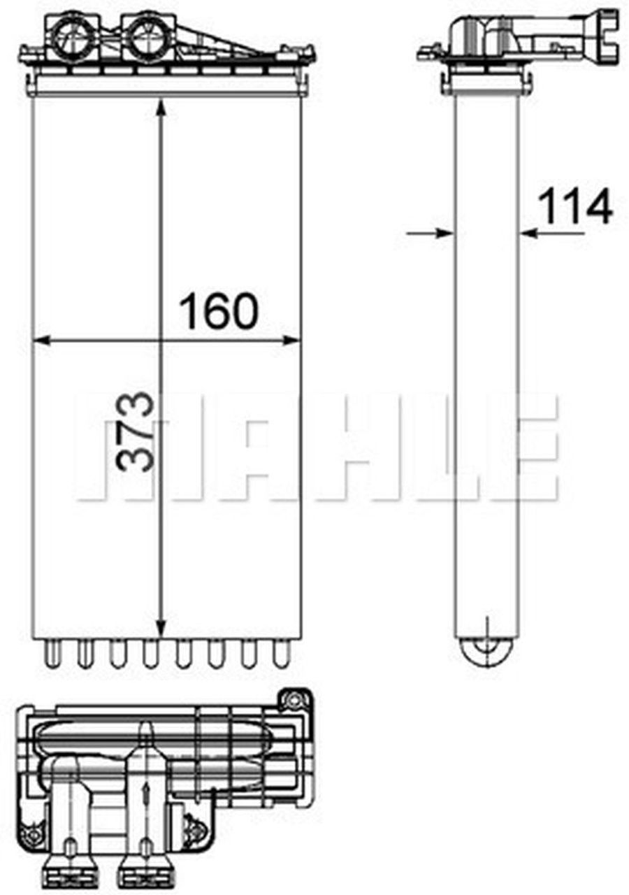 MAHLE PC Interior heat exchanger AH196000P