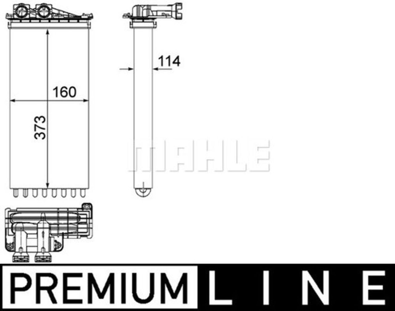 MAHLE PC Interior heat exchanger AH196000P
