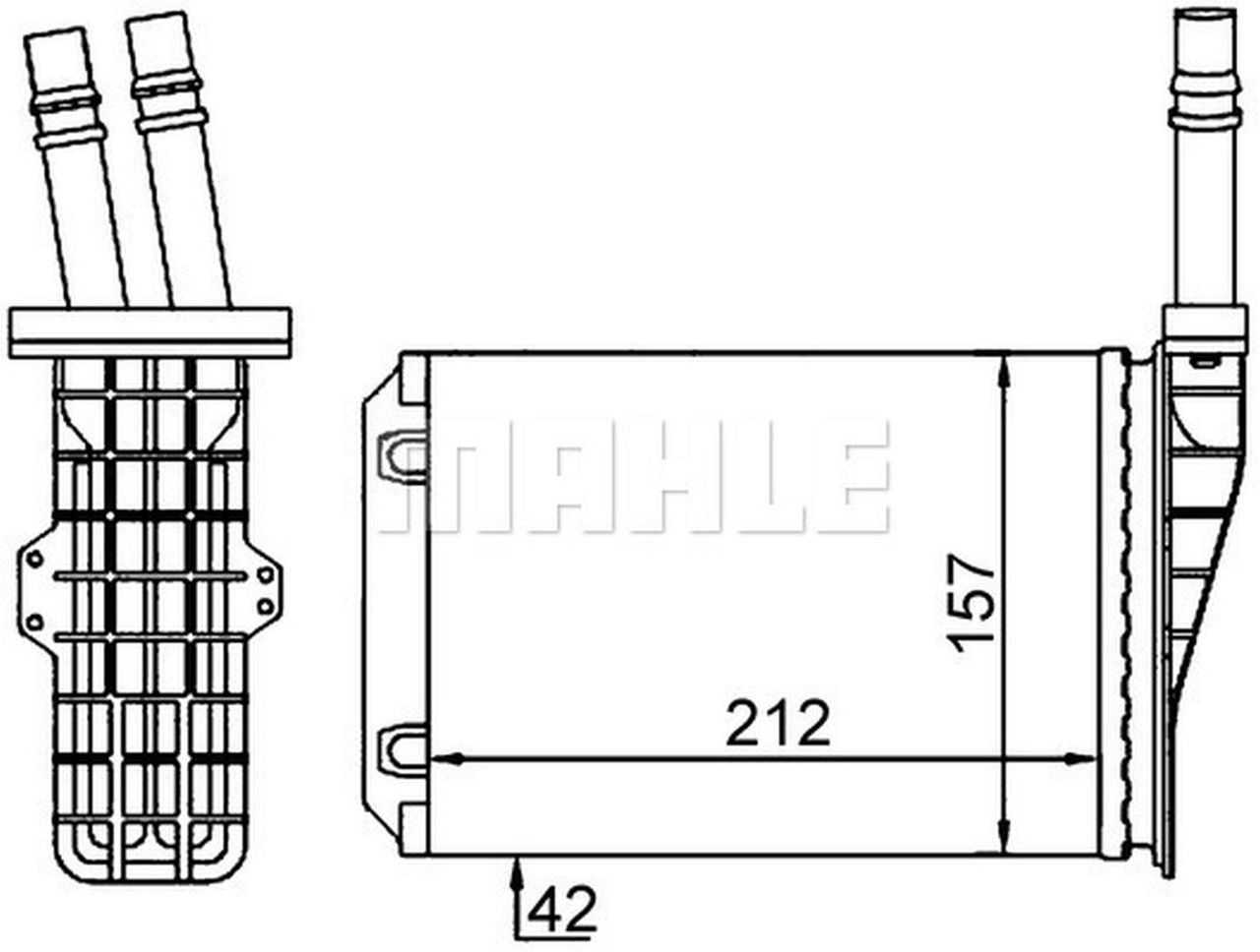 MAHLE PC Interior heat exchanger AH209000S