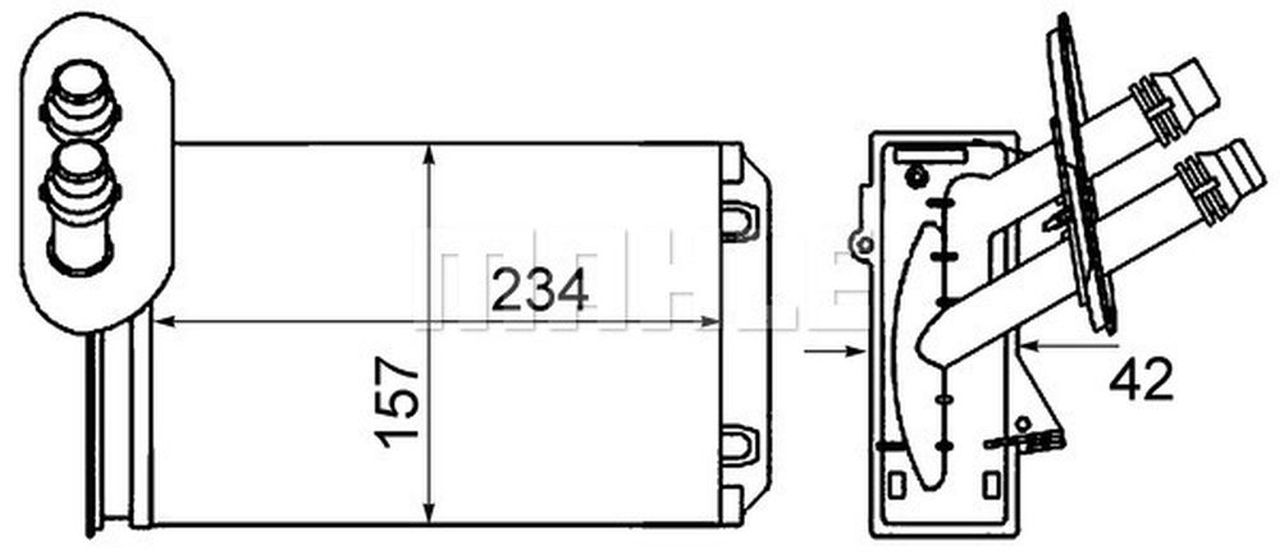 MAHLE PC Interior heat exchanger AH20000S
