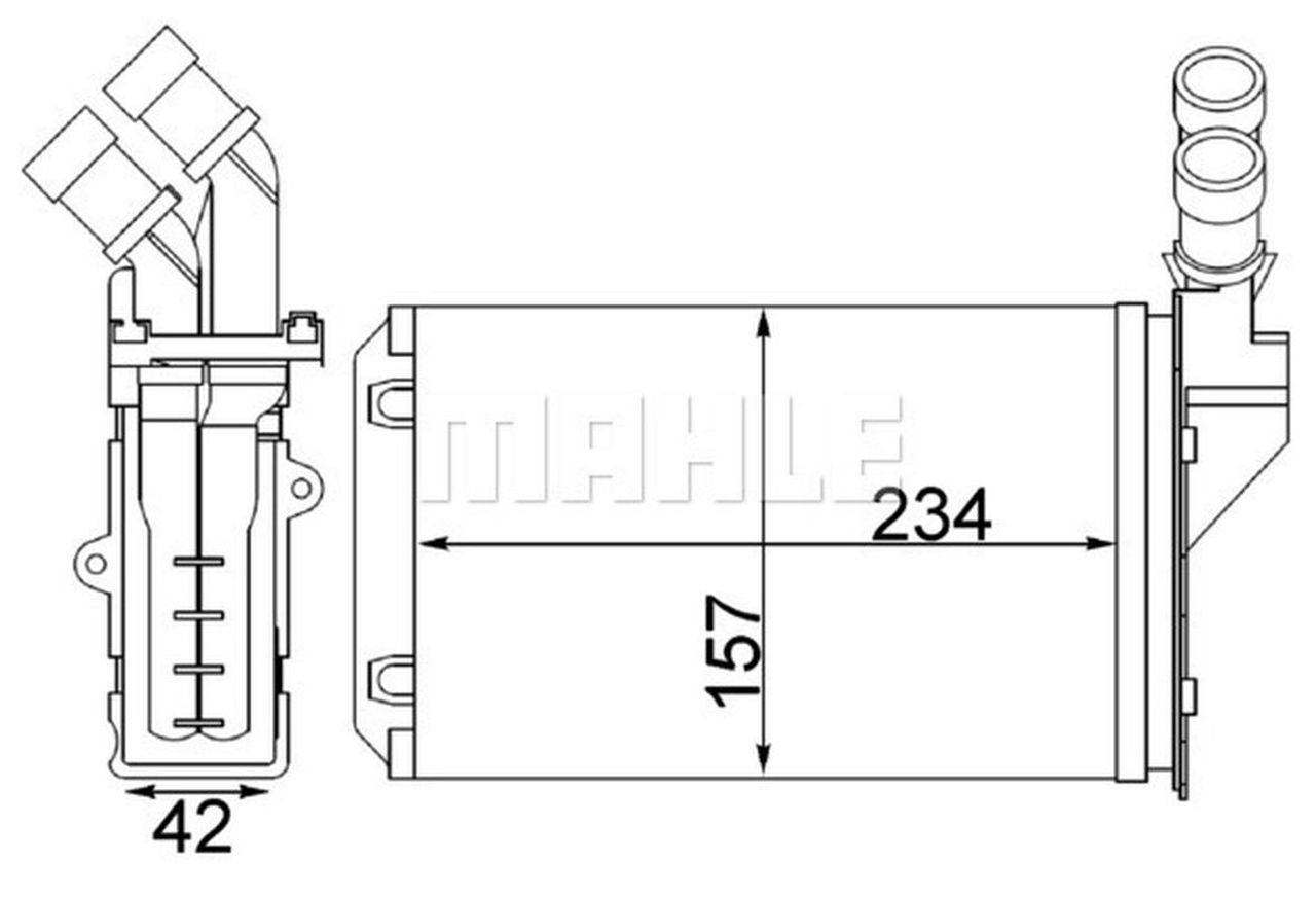 MAHLE PC Interior heat exchanger AH217000S