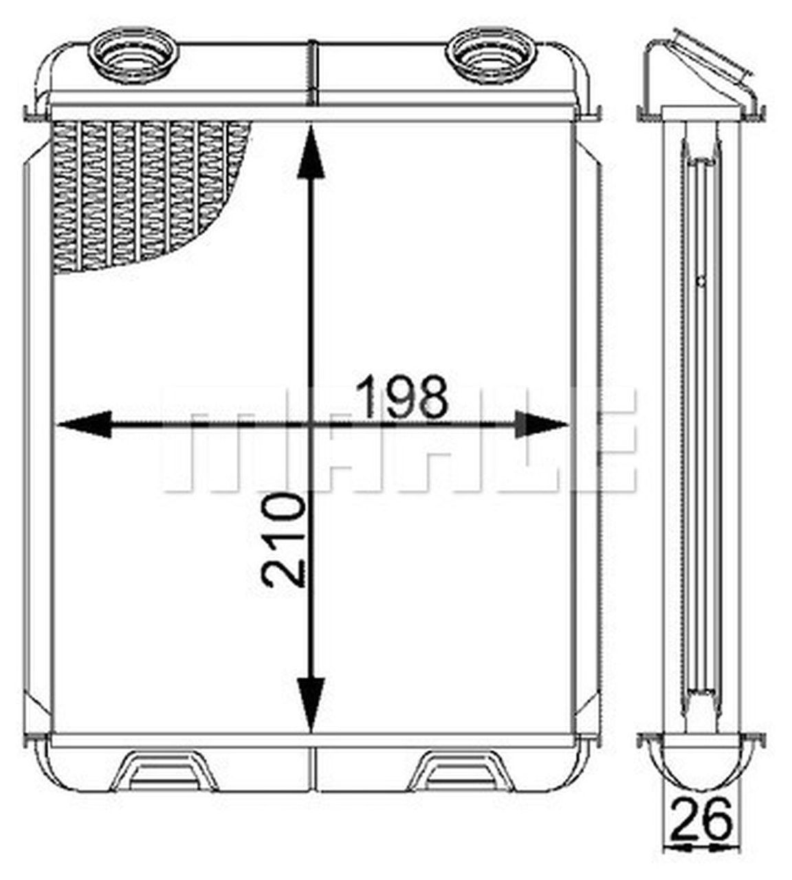MAHLE PC Interior heat exchanger AH21000S
