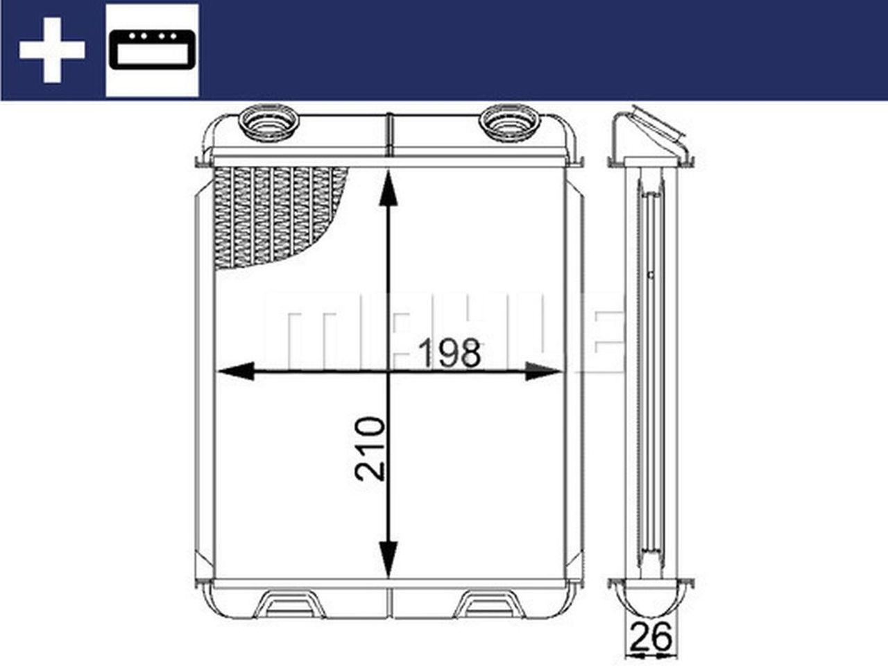 MAHLE PC Interior heat exchanger AH21000S