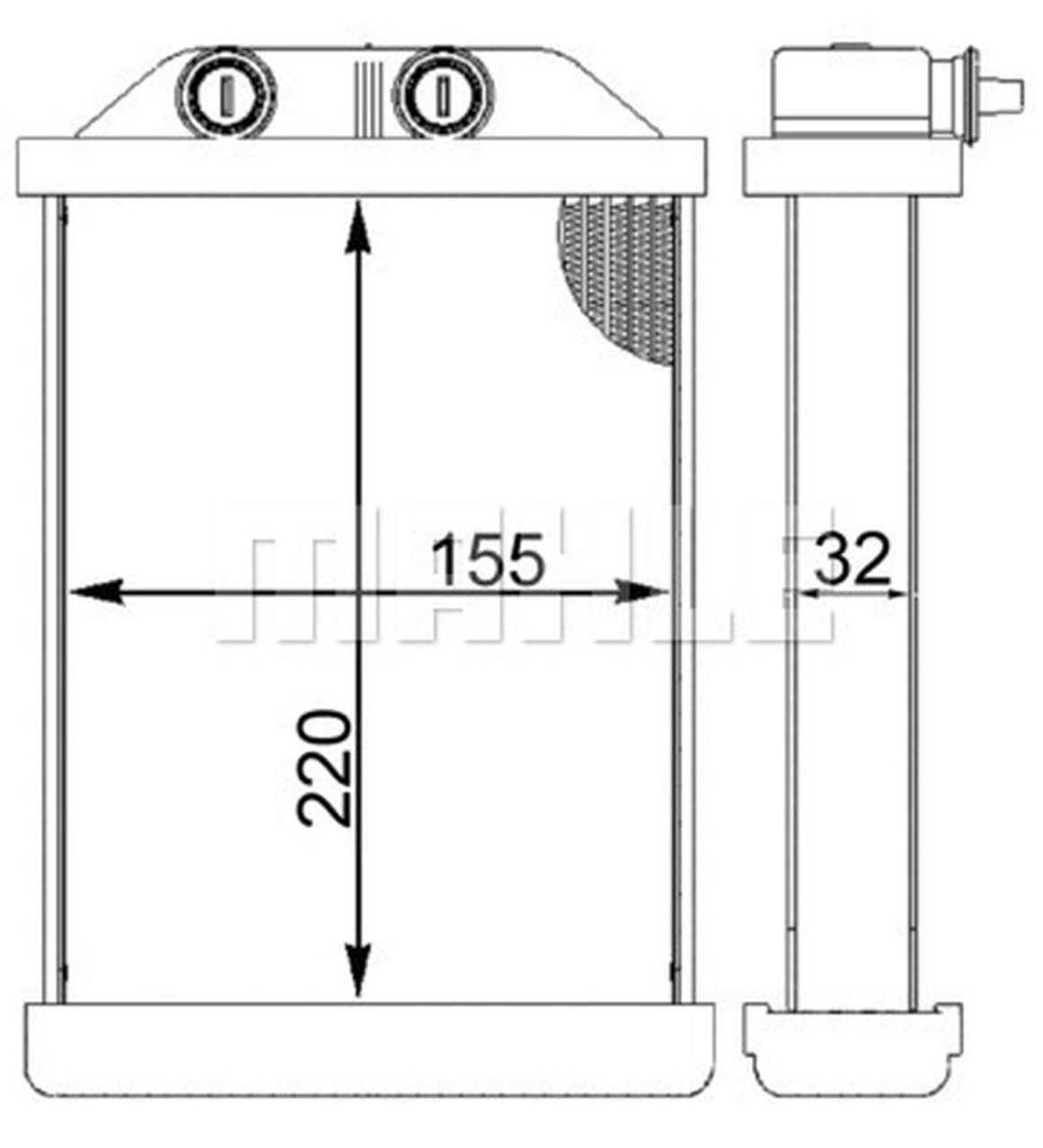 MAHLE PC Interior heat exchanger AH220000S