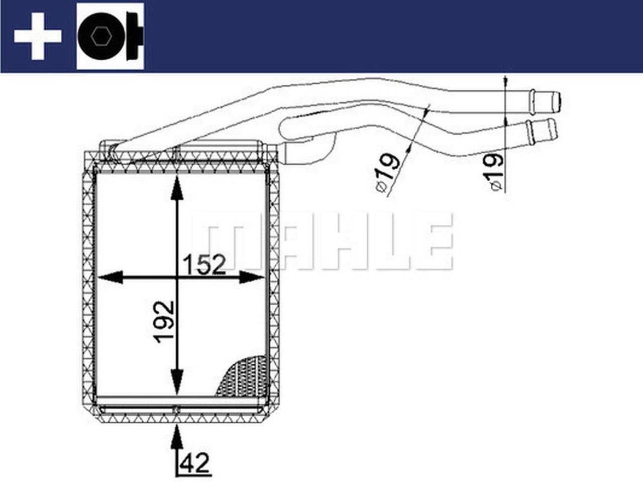 MAHLE PC Interior heat exchanger AH22000S