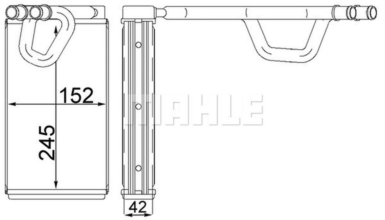 MAHLE PC Interior heat exchanger AH231000S