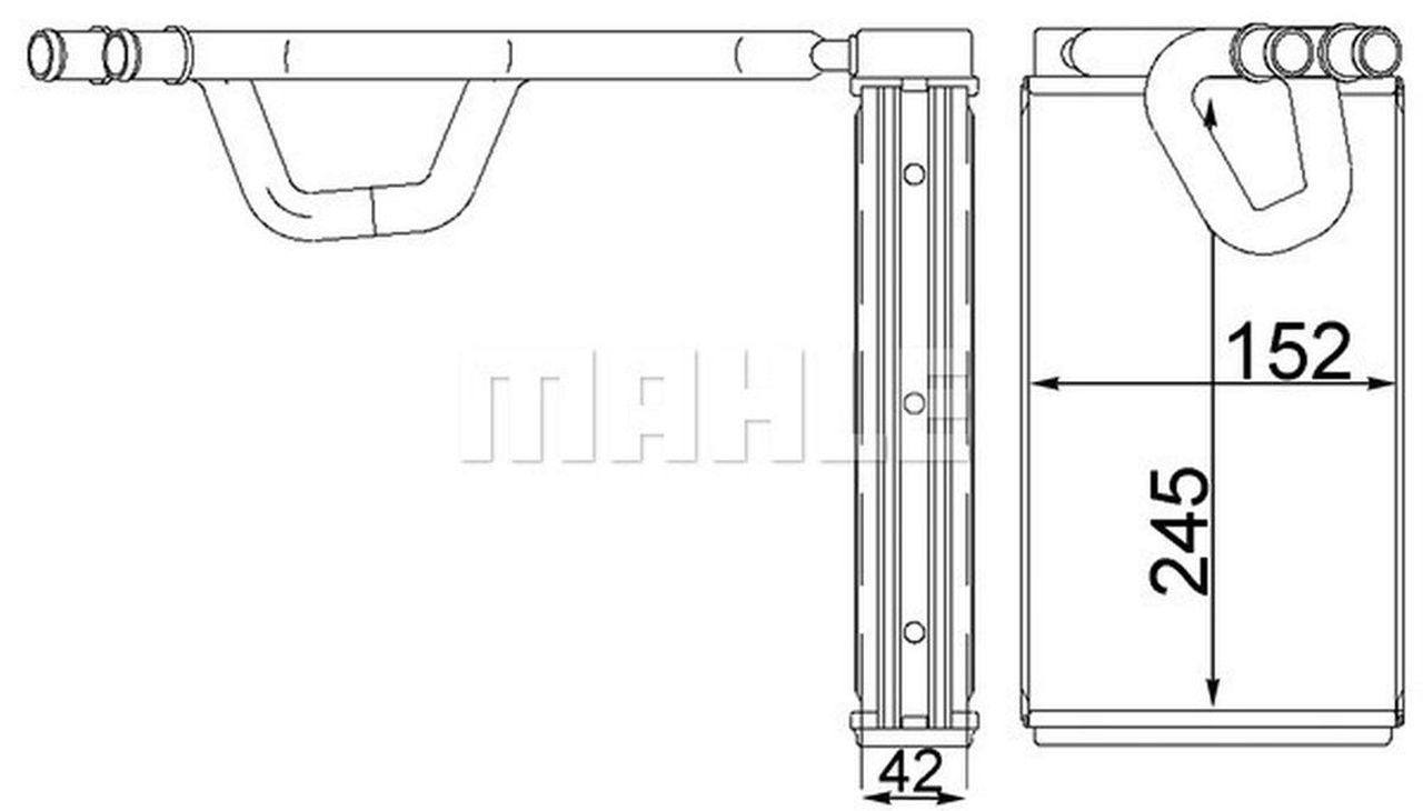 MAHLE PC Interior heat exchanger AH232000S