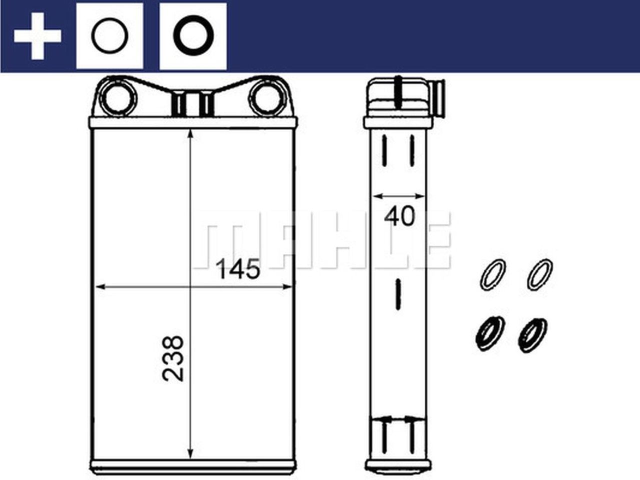 MAHLE PC Interior heat exchanger AH239000S