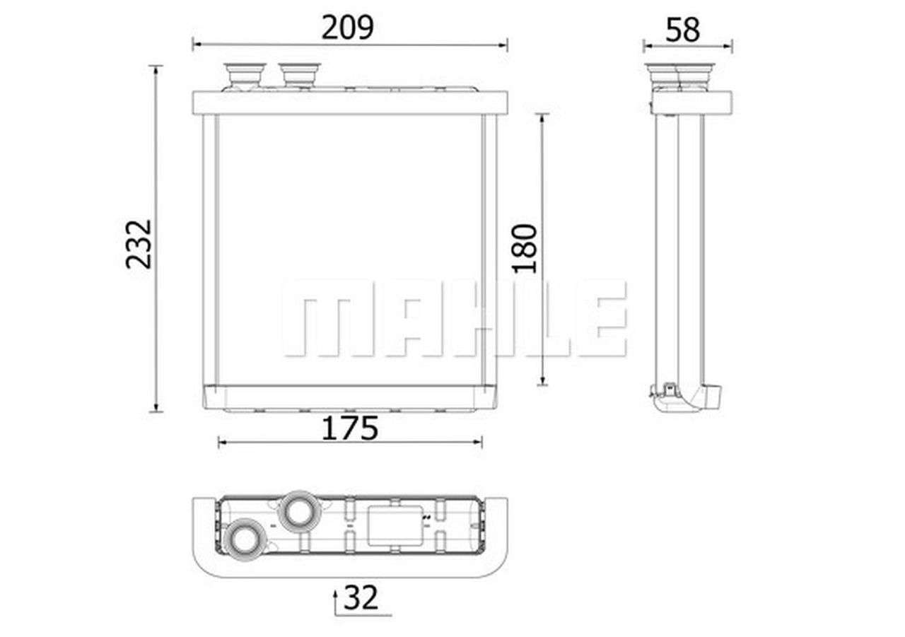 MAHLE Premium Line Interior Heater Core AH298000P