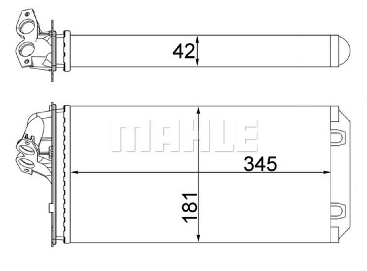 MAHLE LCV Interior heat exchanger AH64000S
