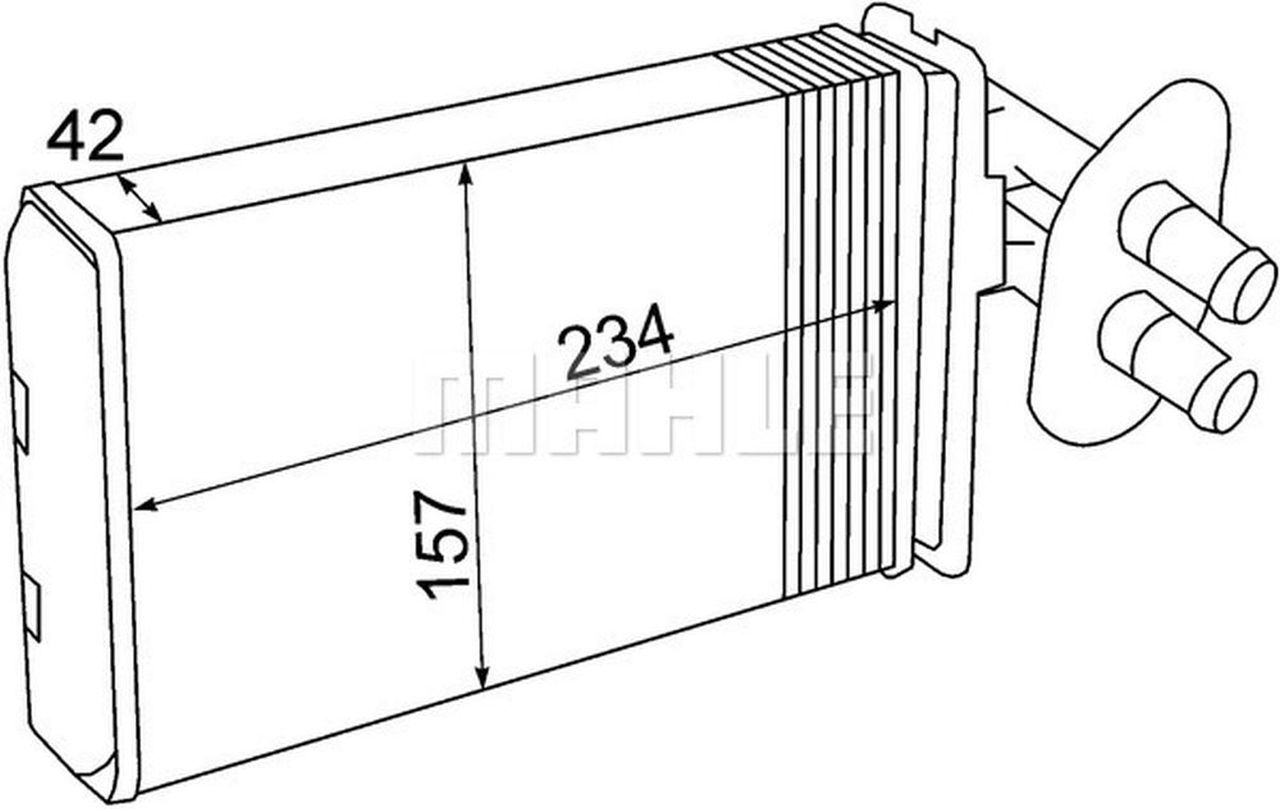 MAHLE LCV Interior heat exchanger AH69000S