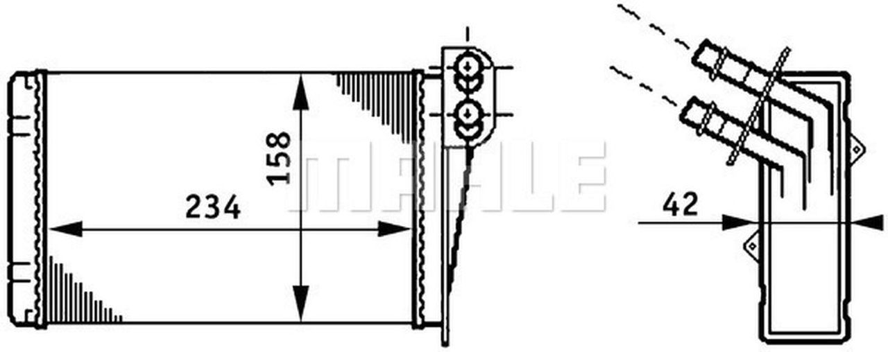 MAHLE PC Interior heat exchanger AH73000S