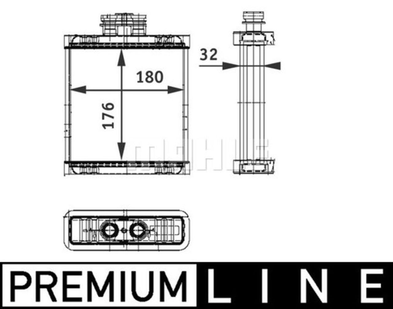 MAHLE PC Interior heat exchanger AH75000P