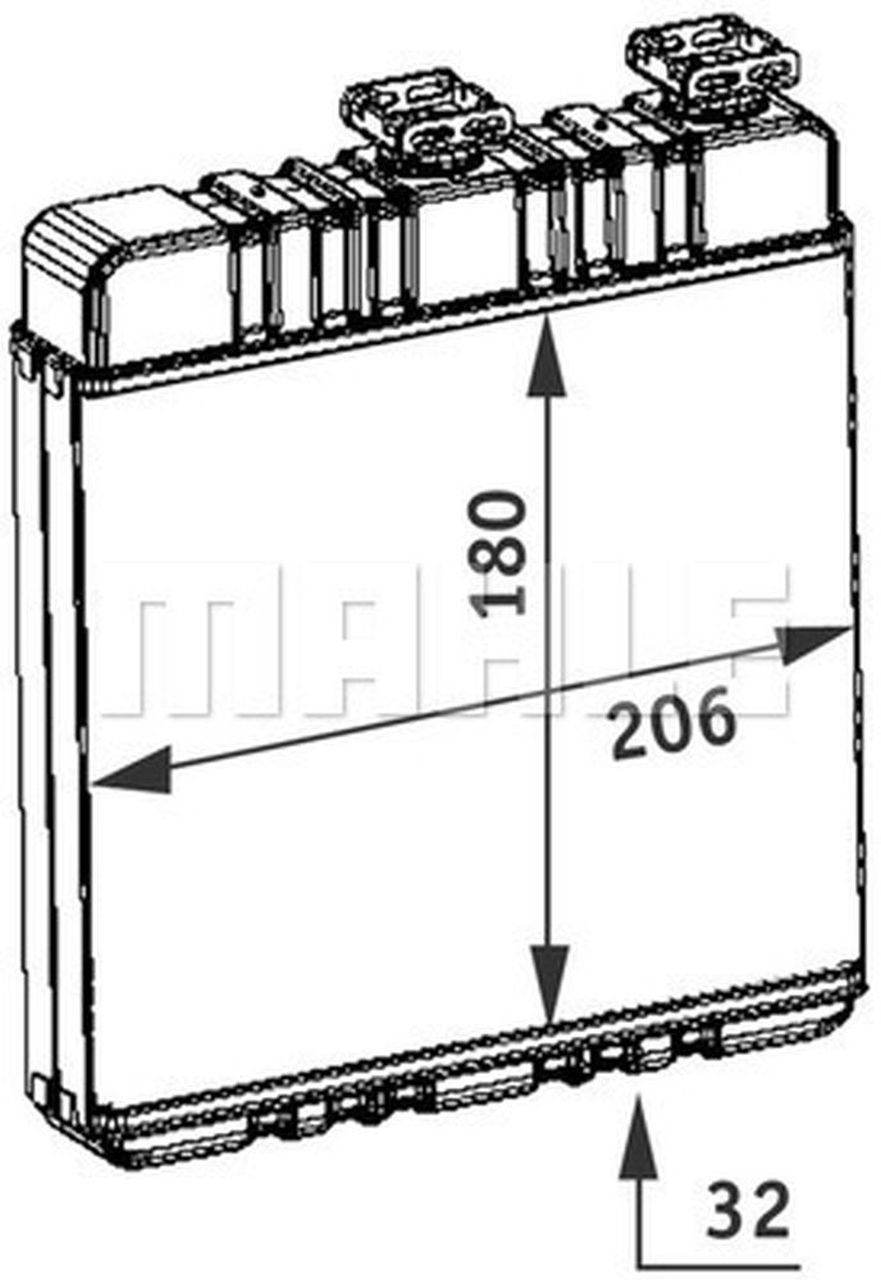 MAHLE PC Interior heat exchanger AH76000P