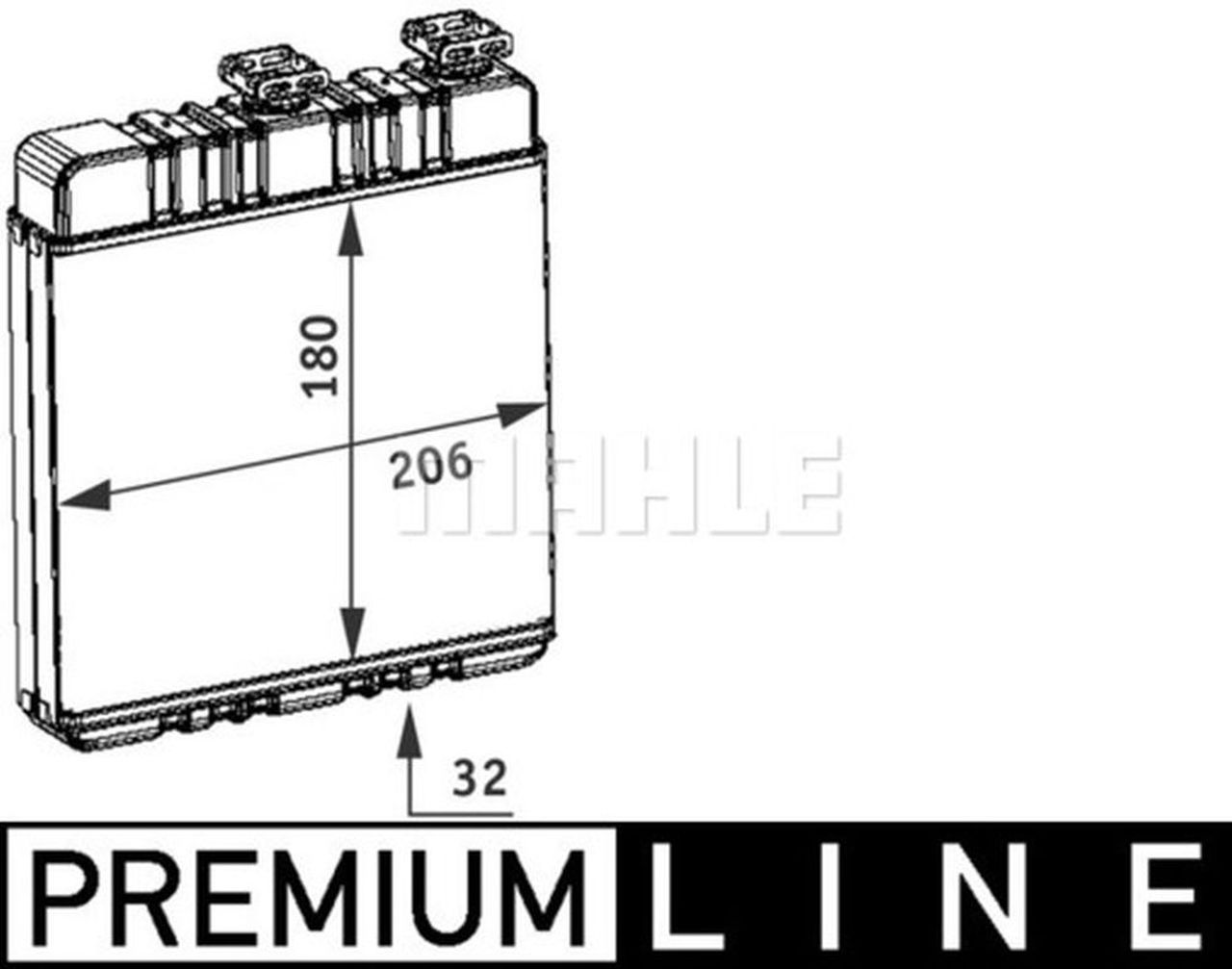 MAHLE PC Interior heat exchanger AH76000P