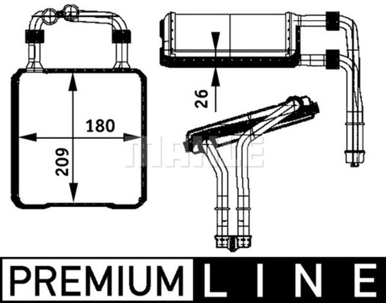 MAHLE PC Interior heat exchanger AH78000P