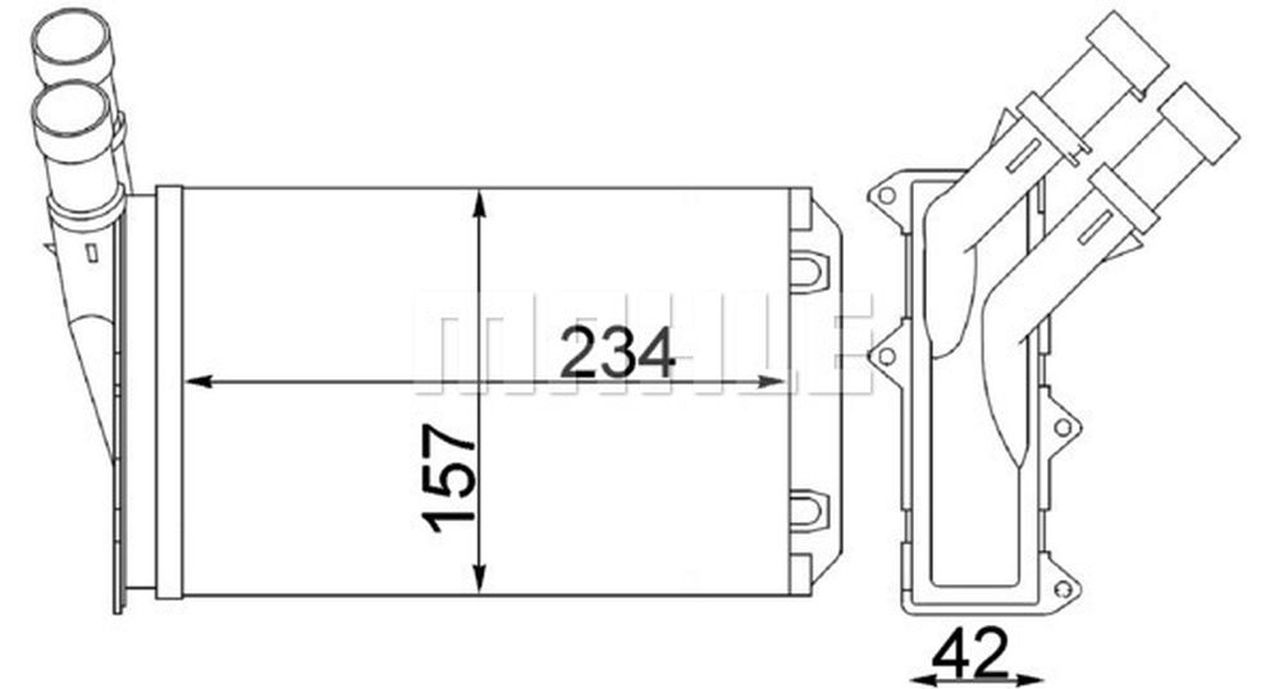 MAHLE PC Interior heat exchanger AH83000S