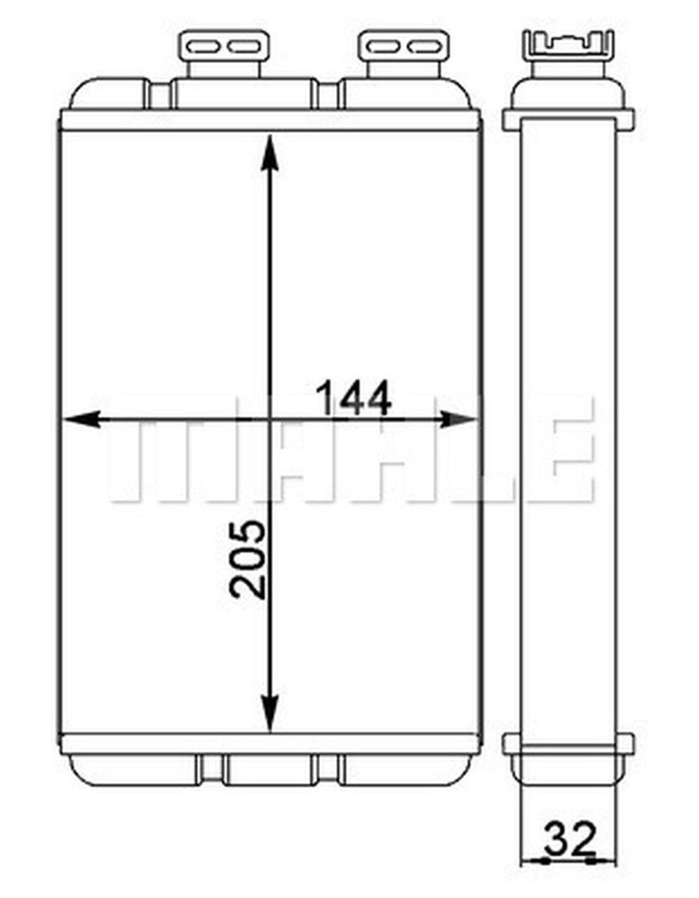 MAHLE PC Interior heat exchanger AH86000S