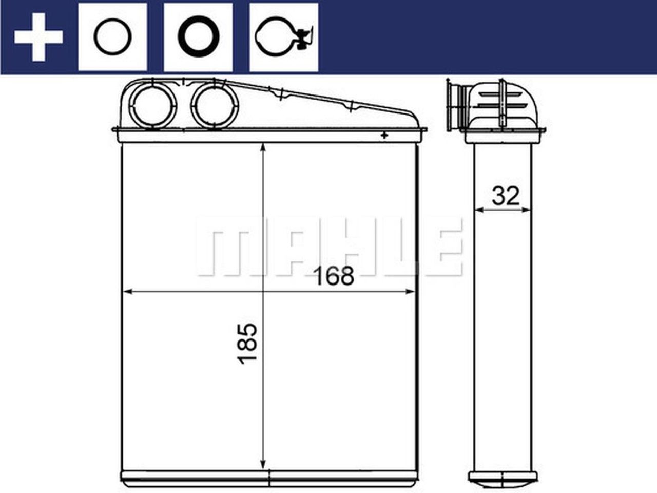 MAHLE PC Interior heat exchanger AH8000S