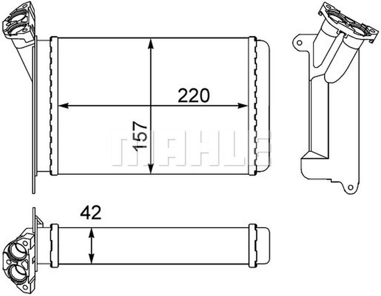 MAHLE PC Interior heat exchanger AH95000S
