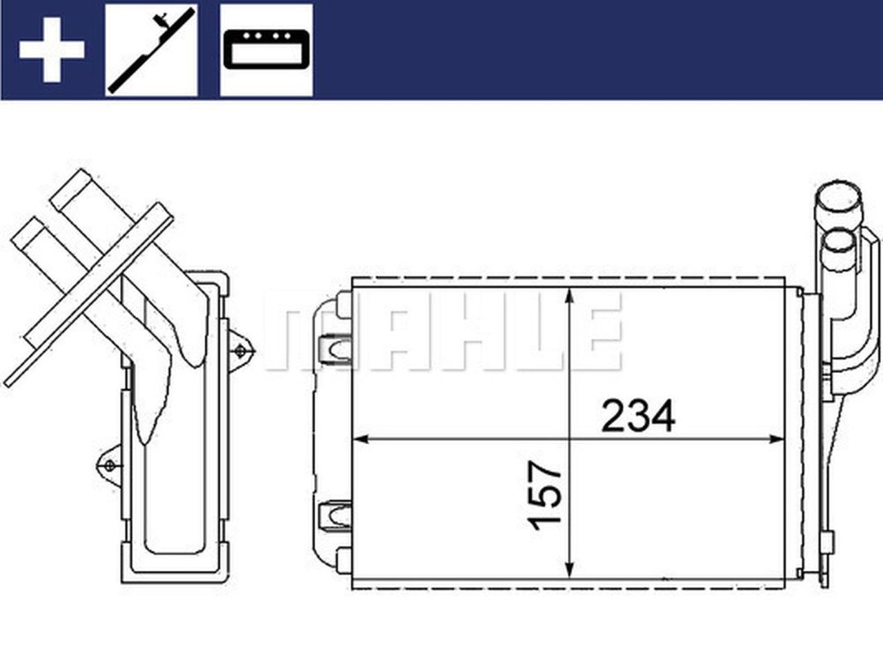 MAHLE PC Interior heat exchanger AH99000S