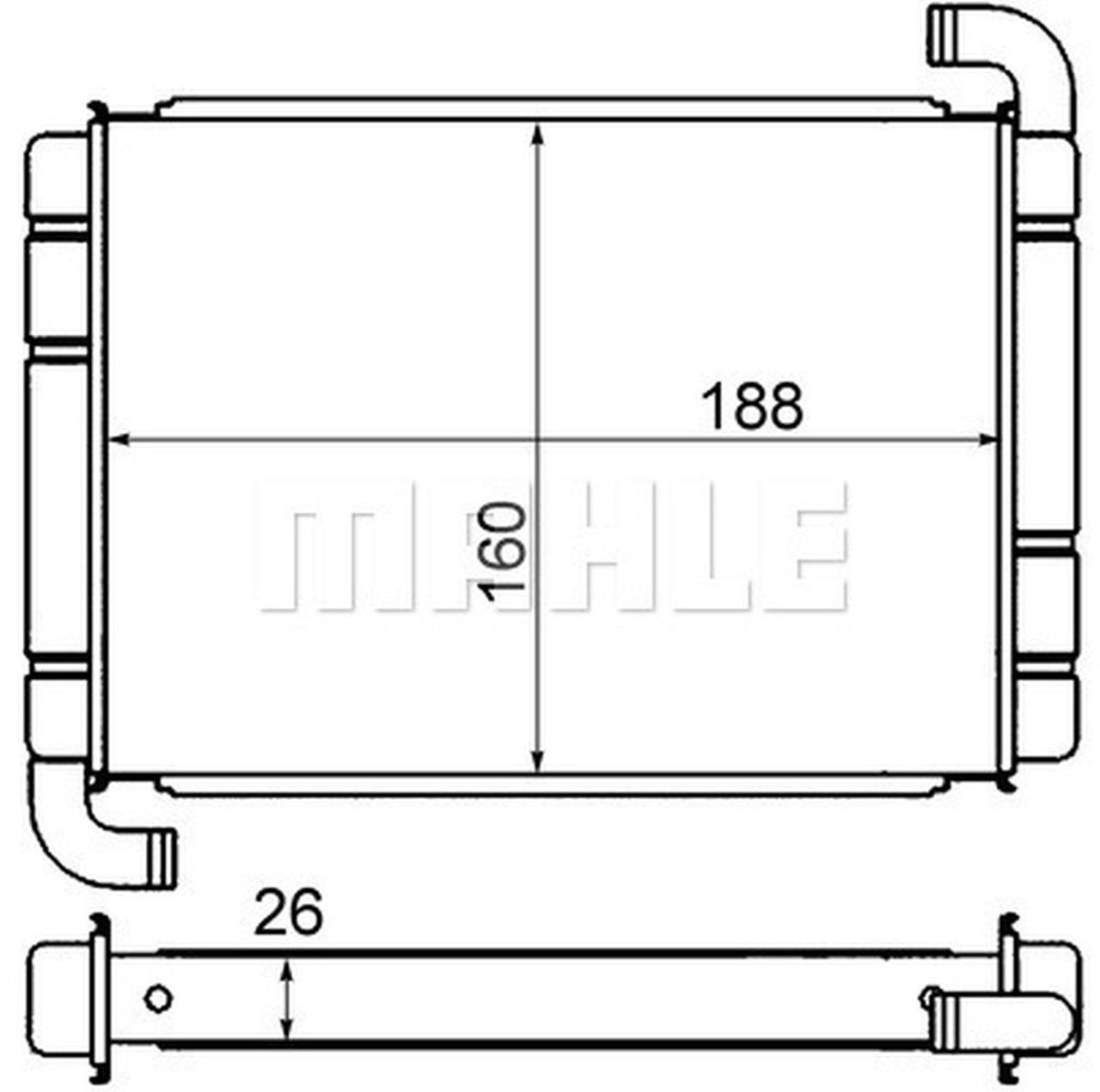 MAHLE PC Interior heat exchanger AH9000S