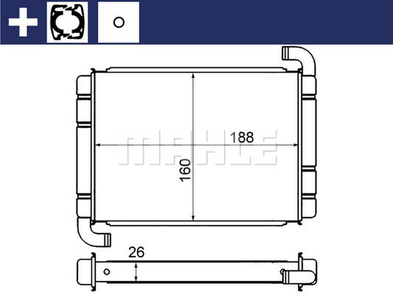 MAHLE PC Interior heat exchanger AH9000S