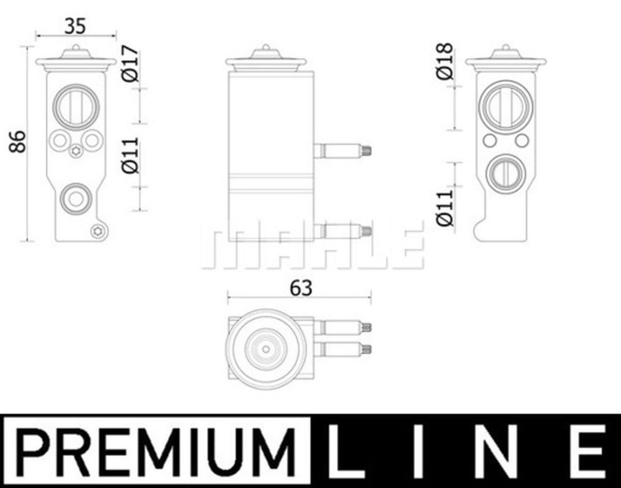 MAHLE Premium Line Aircon Expansion Valve SIMPLE FIT AVE143000P