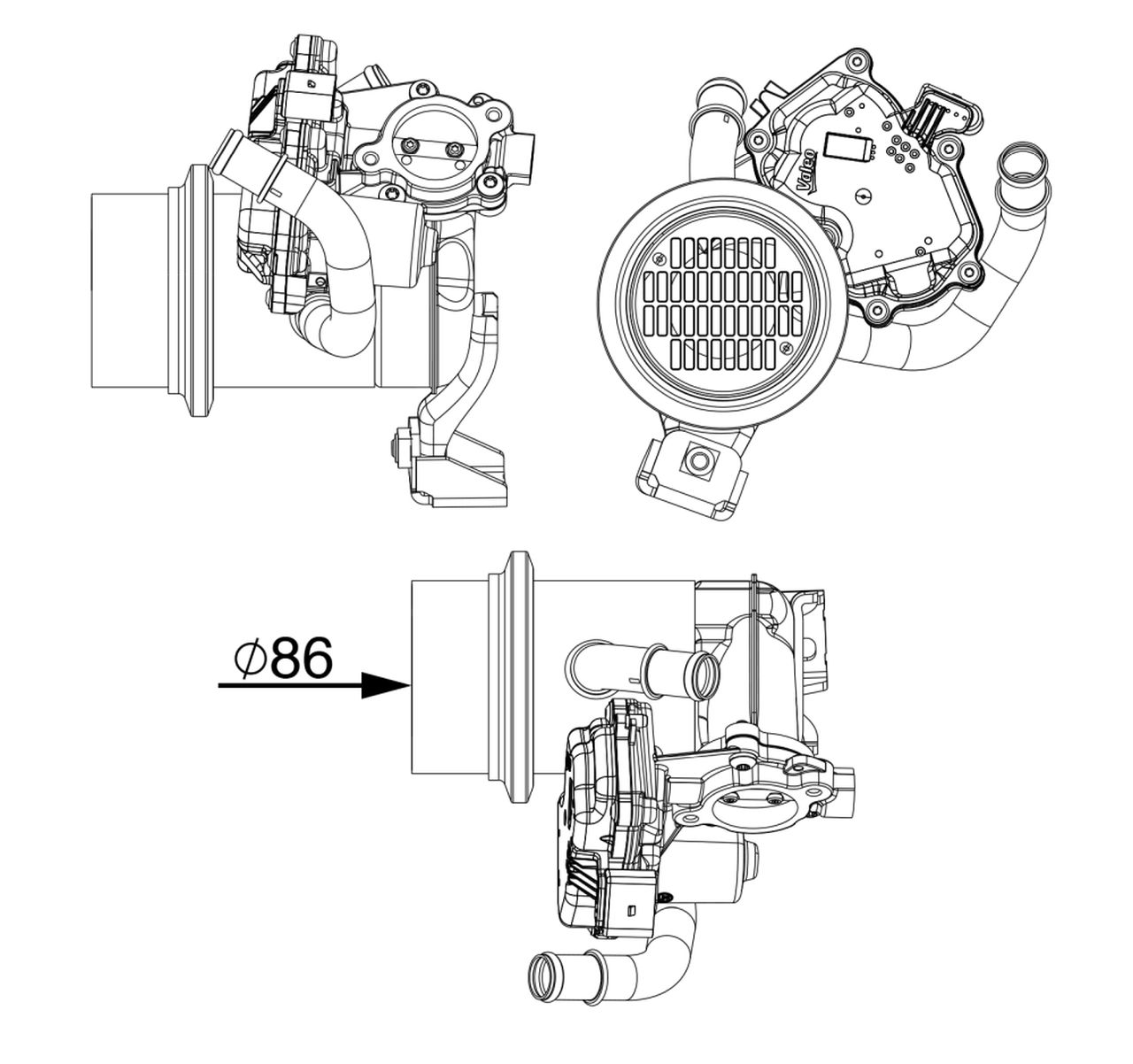 MAHLE PC Exhaust gas recirculation cooler (EGR-cooler) CE18000P