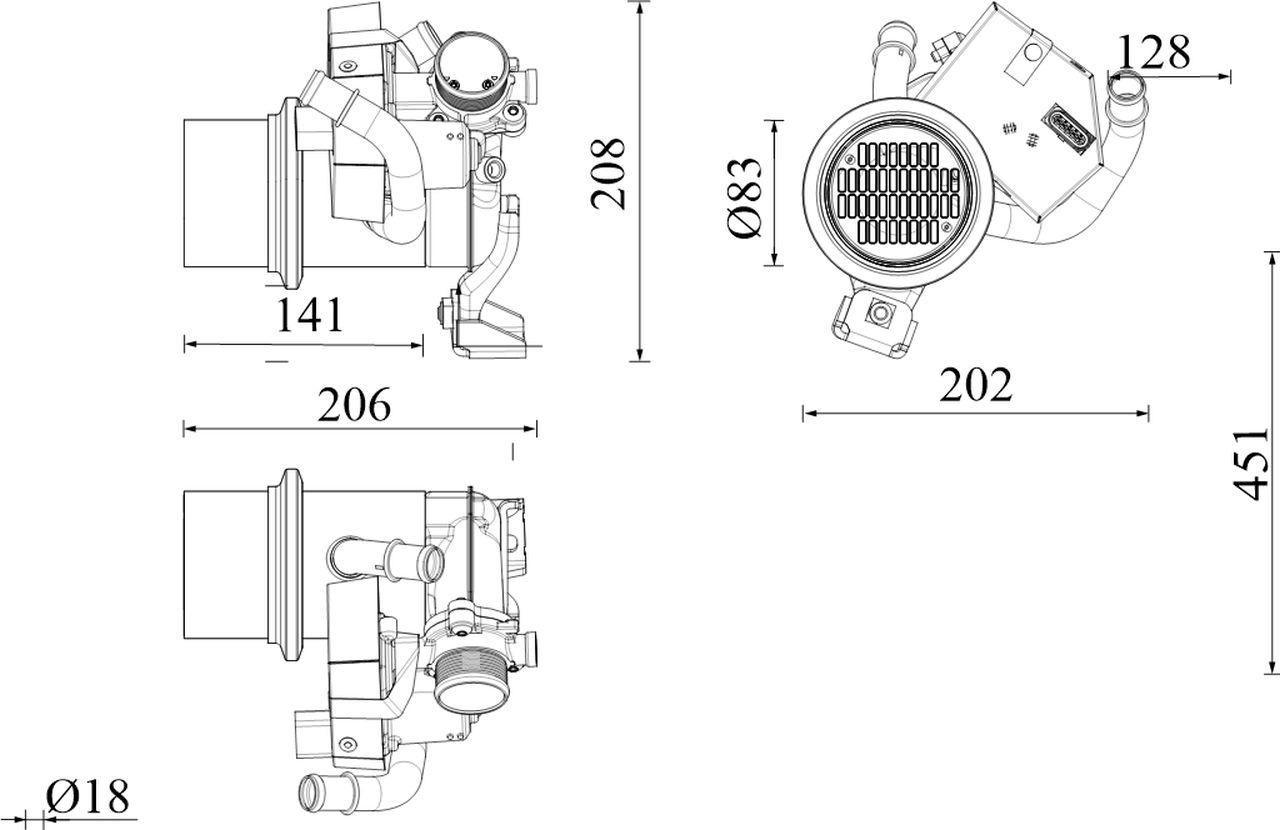 MAHLE Premium Line EGR Cooler CE39000P