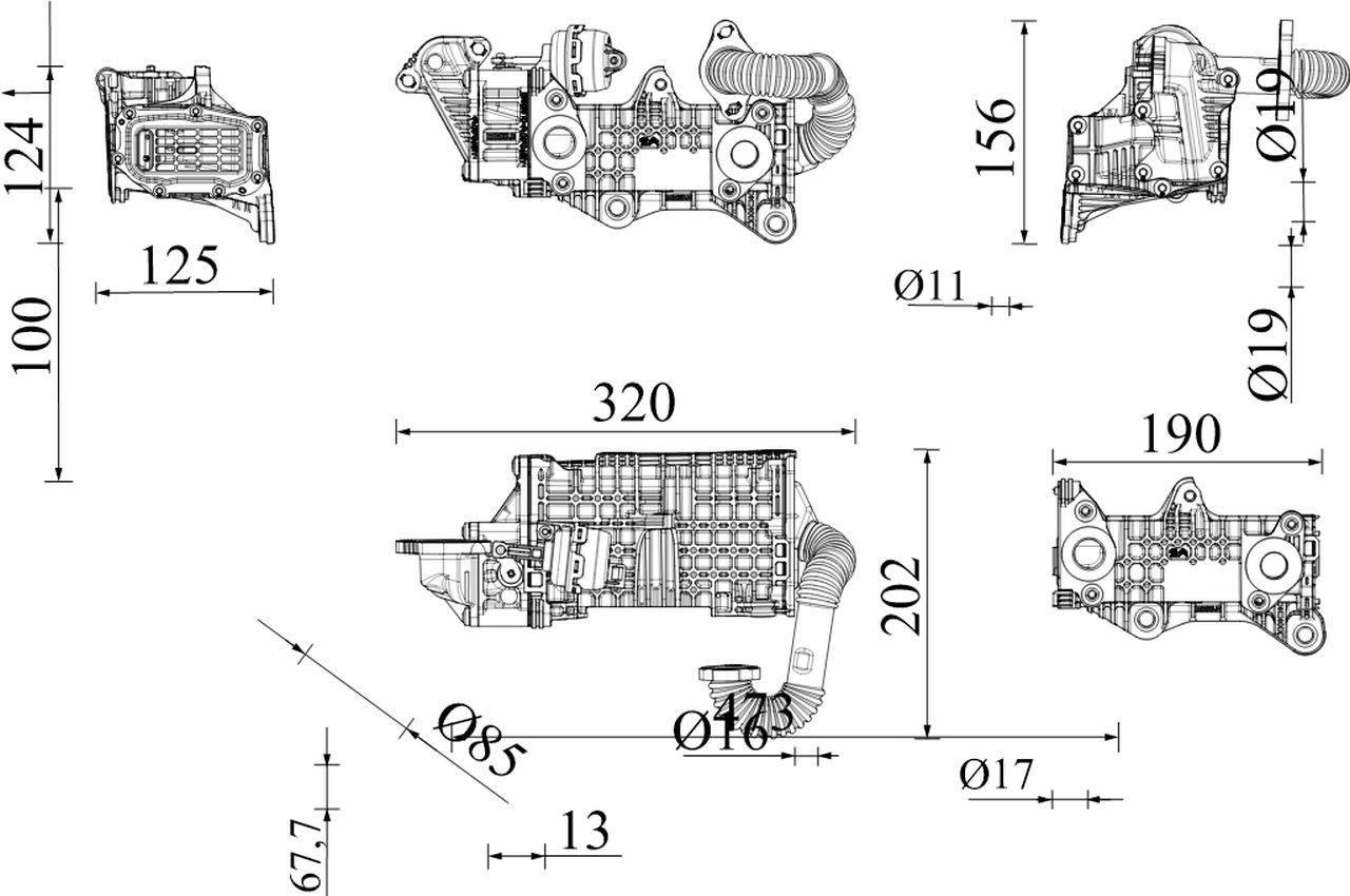 MAHLE Premium Line EGR Cooler CE43000P