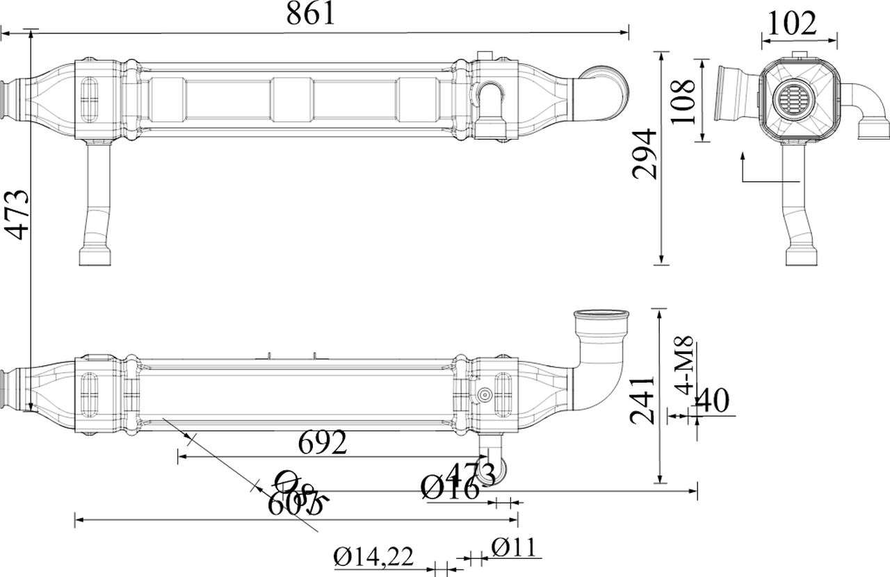 MAHLE Premium Line EGR Cooler CE44000P