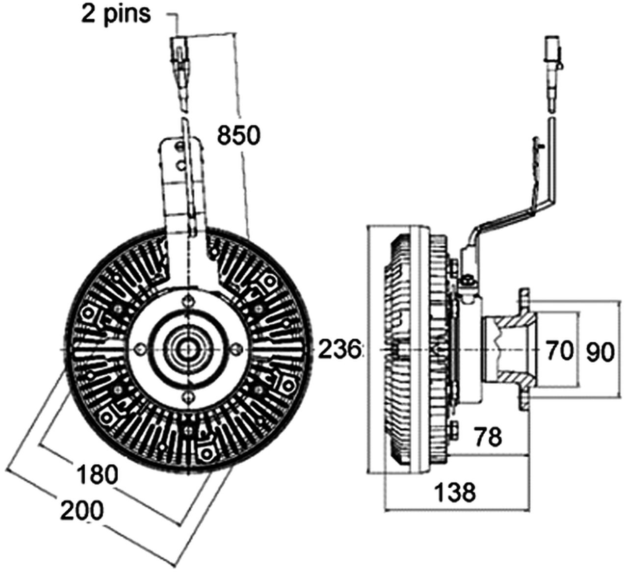 MAHLE Truck/Bus Radiator fan clutch CFC137000P
