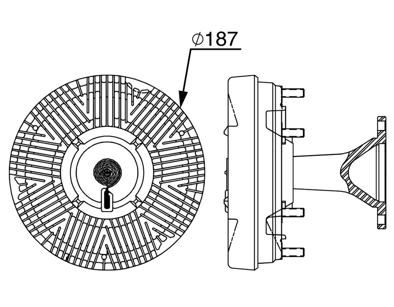 MAHLE OHW Radiator fan clutch CFC248000P