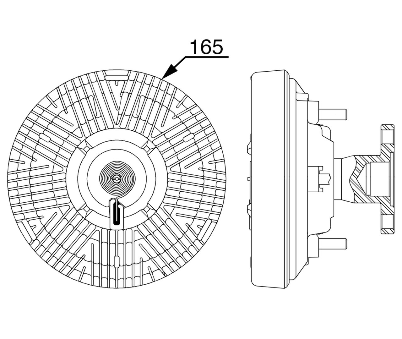 MAHLE OHW Radiator fan clutch CFC258000P