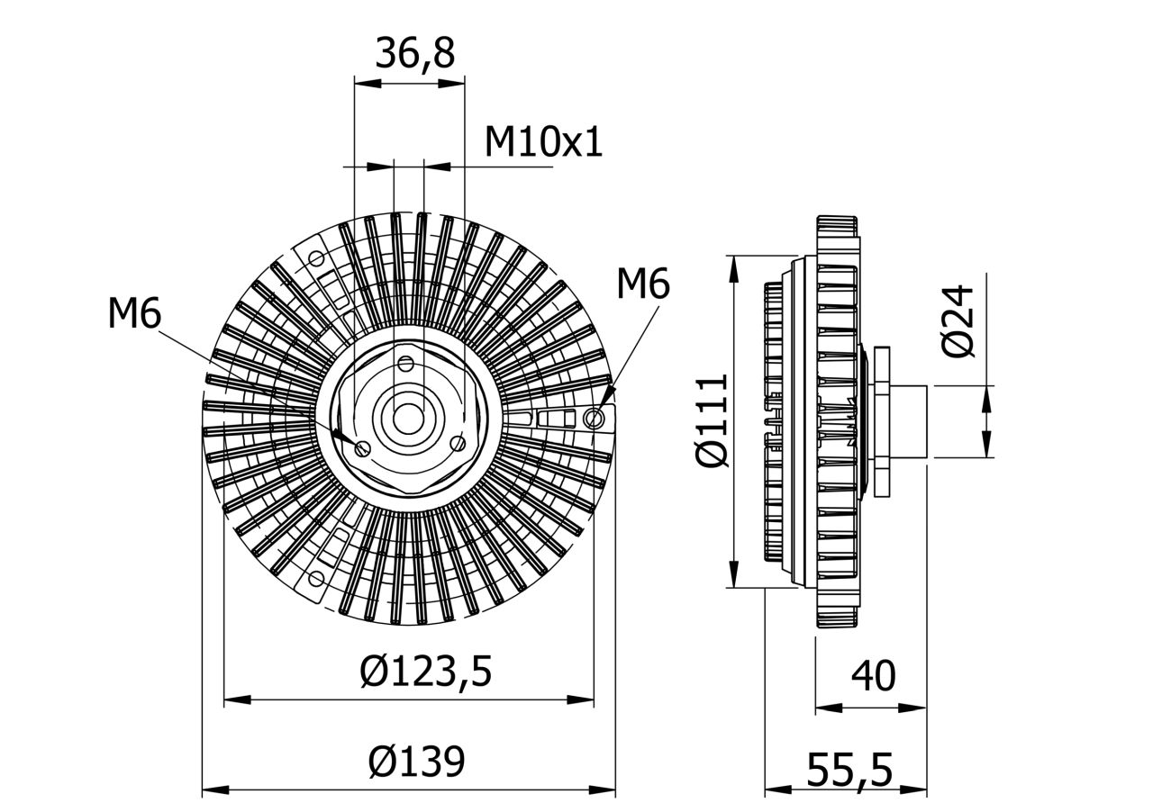 MAHLE Radiator fan clutch CFC46000S