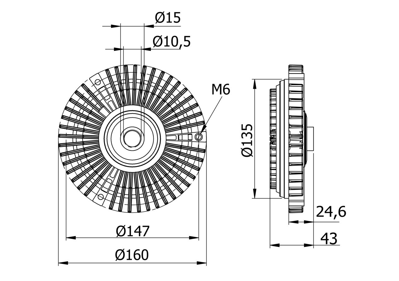 MAHLE LCV Radiator fan clutch CFC52000S