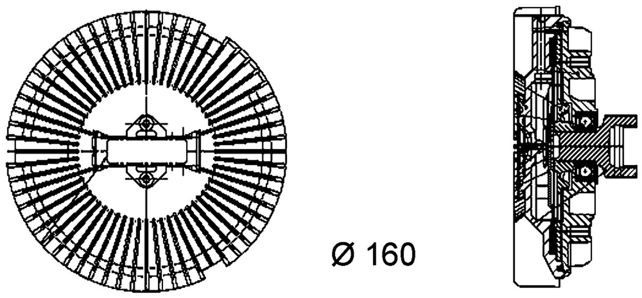 MAHLE PC Radiator fan clutch CFC77000P
