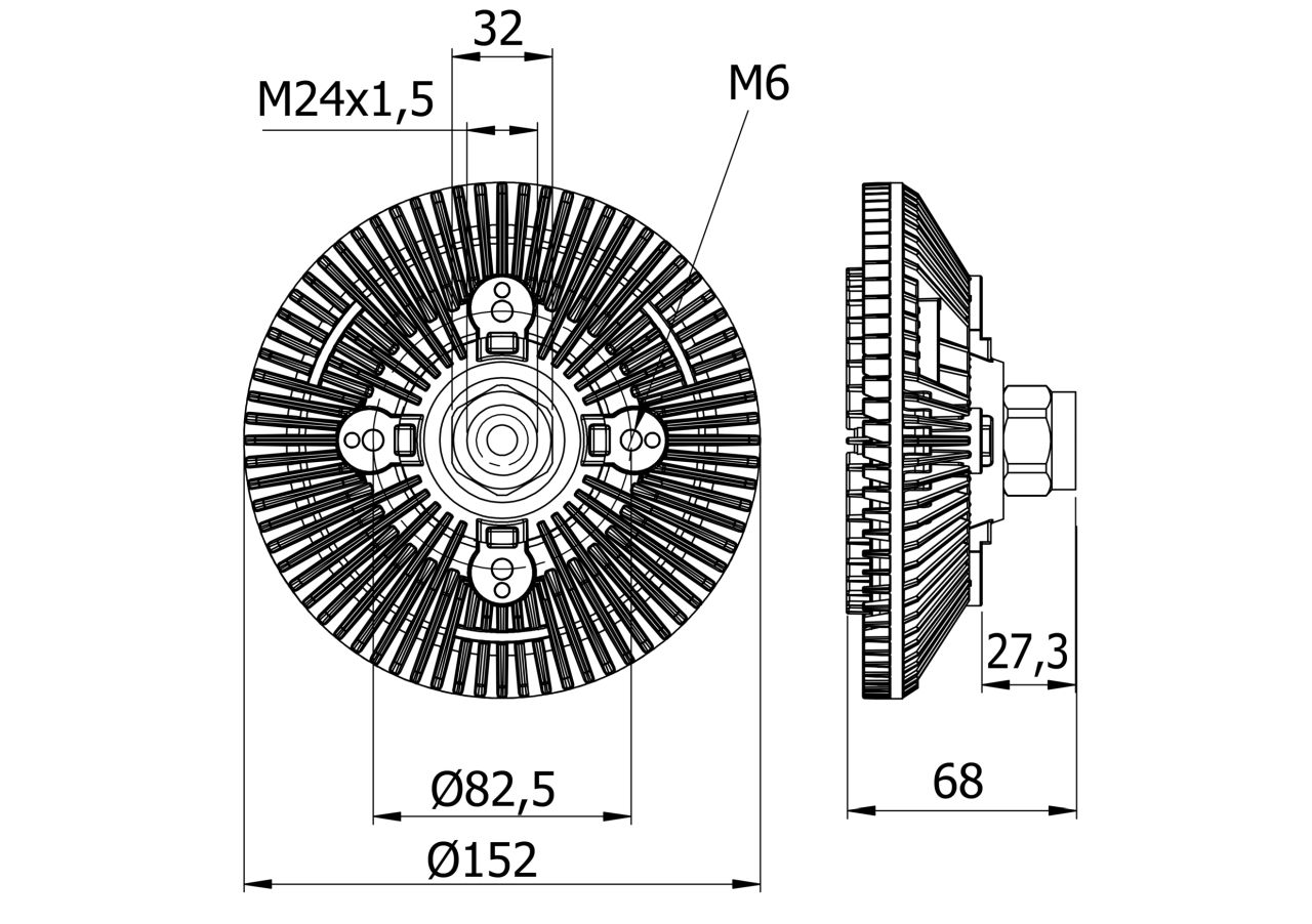 MAHLE PC Radiator fan clutch CFC77000S