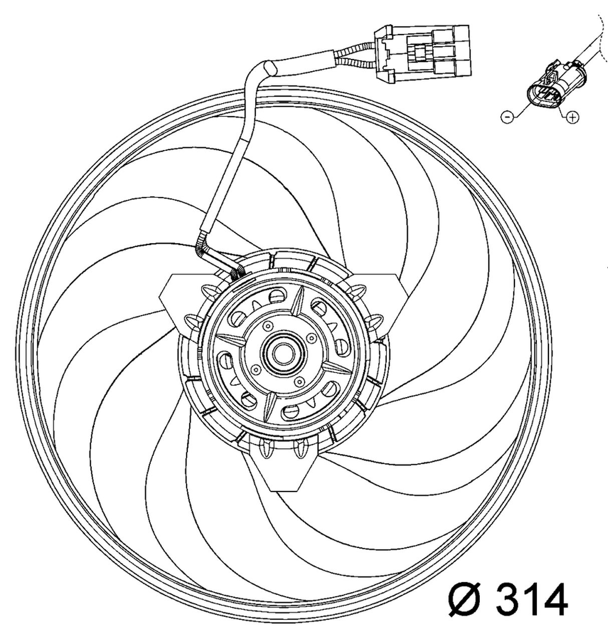 MAHLE PC Radiator/condenser fan  CFF118000P