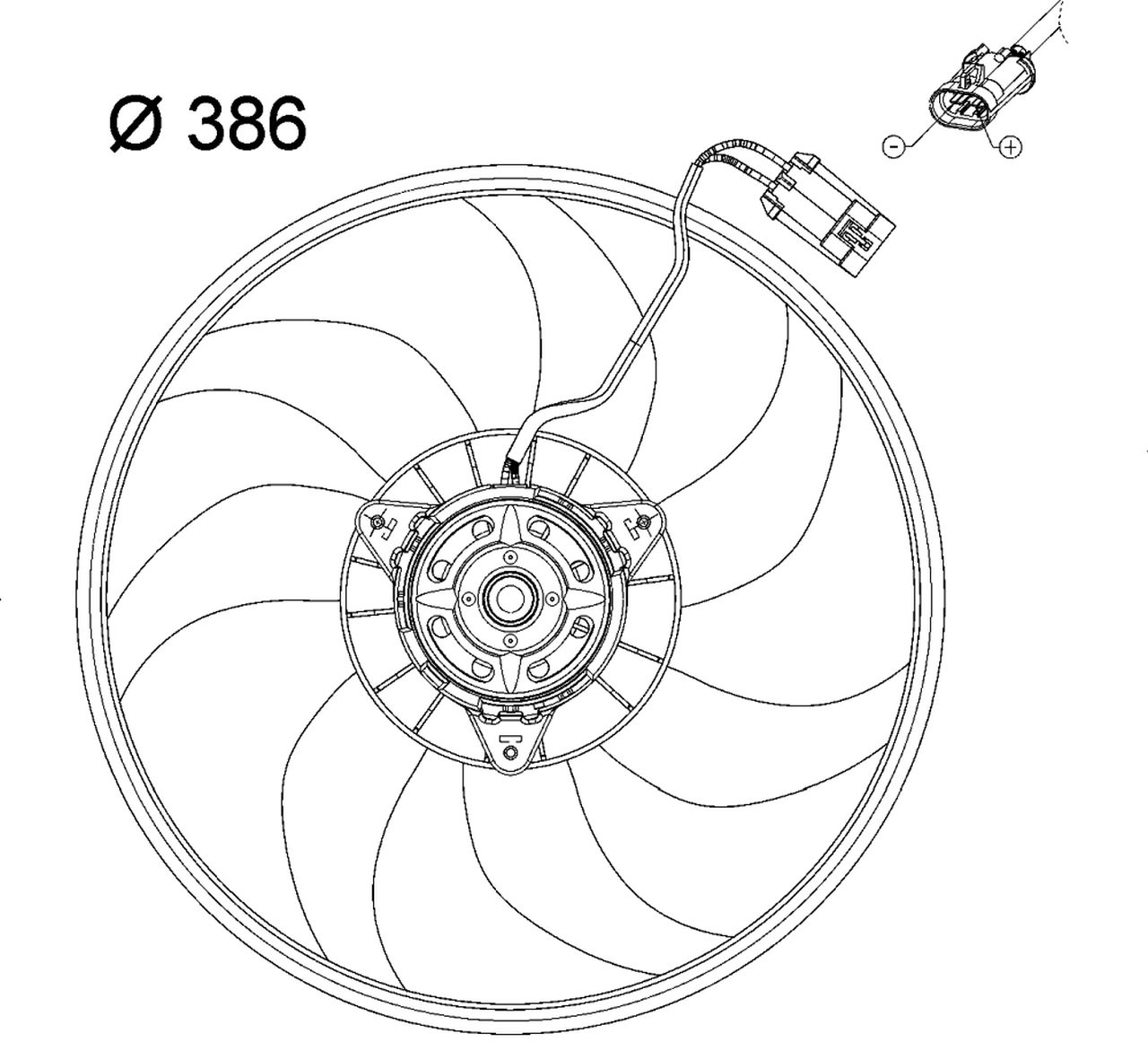 MAHLE PC Radiator/condenser fan  CFF119000P