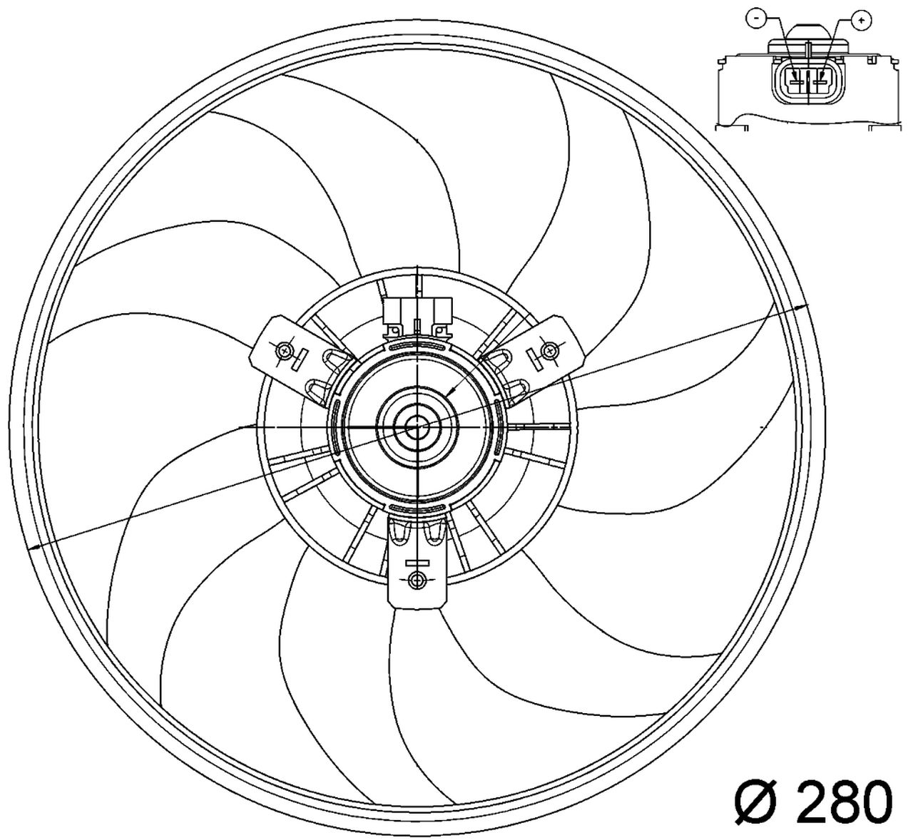MAHLE PC Radiator/condenser fan  CFF165000P