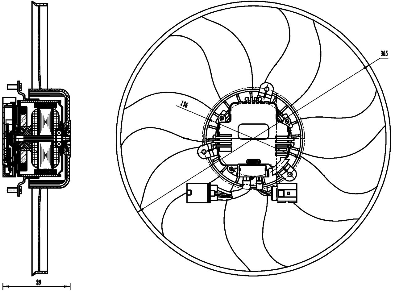 MAHLE PC Radiator/condenser fan  CFF170000S