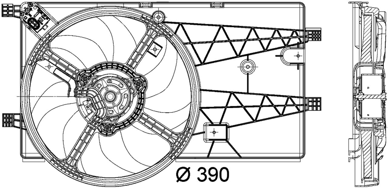 MAHLE PC Radiator/condenser fan  CFF179000P